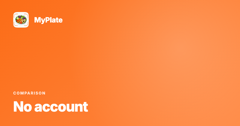 MyFitnessPal Alternative With No Account or Login